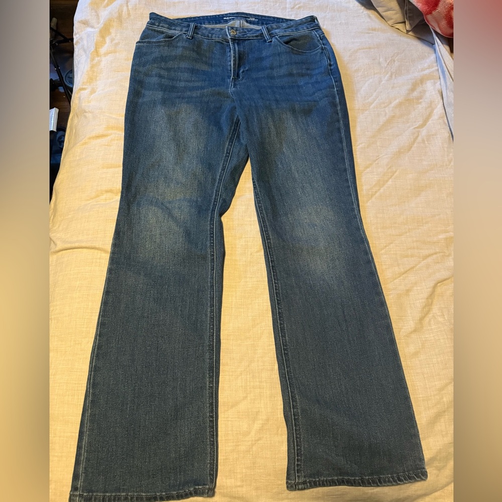 Old Navy Blue Flare Wide Leg Jeans